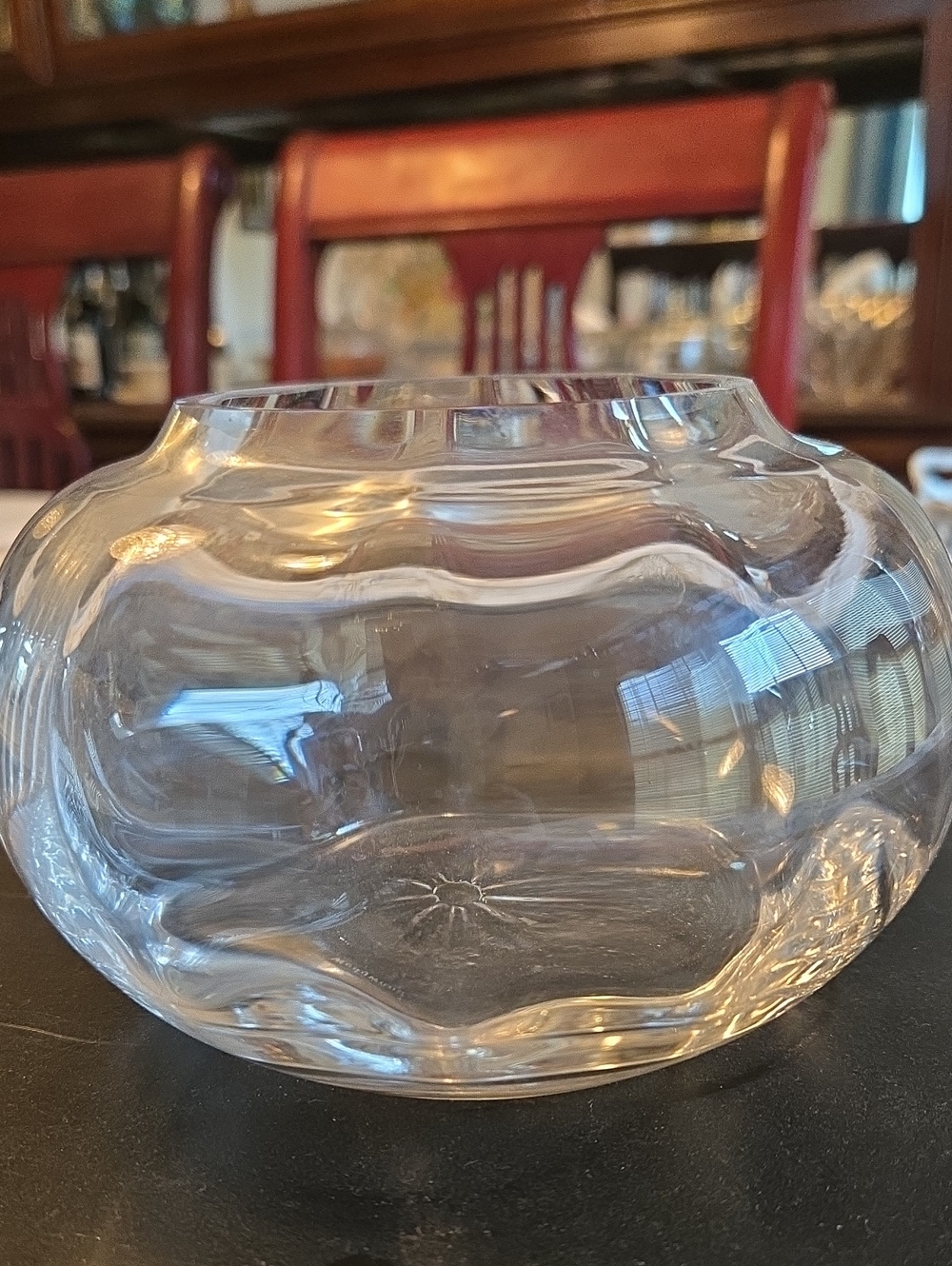 Vintage Wedgwood Crystal Short Vase Devon Collection 5" X 4"